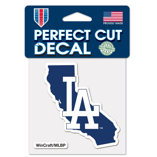 LOS ANGELES DODGERS STATE PERFECT CUT 4"X 4" DECAL