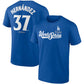 LOS ANGELES DODGERS TEOSCAR HERNANDEZ MEN'S 2025 WORLD SERIES NAME & NUMBER T-SHIRT - BLUE