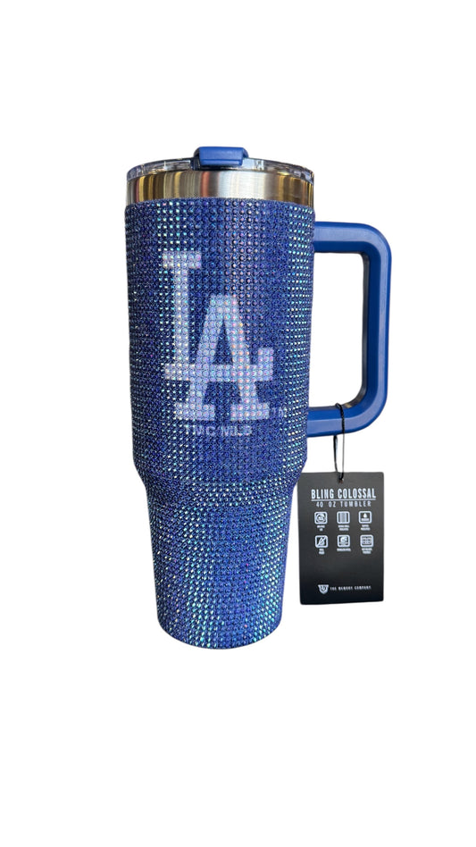 LOS ANGELES DODGERS THE MEMORY COMPANY 40 OZ BLING COLOSSAL TUMBLER - BLUE