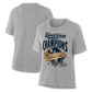 LOS ANGELES DODGERS WOMEN'S 2025 WORLD SERIES CHAMPIONS LOCKER ROOM REPLICA T-SHIRT - STEEL