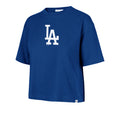 LOS ANGELES DODGERS WOMEN'S '47 BRAND BACK OUT CITY CROP T-SHIRT - BLUE