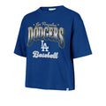 LOS ANGELES DODGERS WOMEN'S '47 BRAND VIBE CHECK REED CITY T-SHIRT - BLUE
