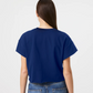 LOS ANGELES DODGERS WOMEN'S '47 BRAND WIN BIG OVERSIZED NOTCH NECK T-SHIRT - BLUE