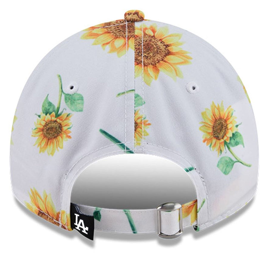 LOS ANGELES DODGERS WOMEN'S ADVENTURE SUNFLOWER 9TWENTY ADJUSTABLE HAT - WHITE