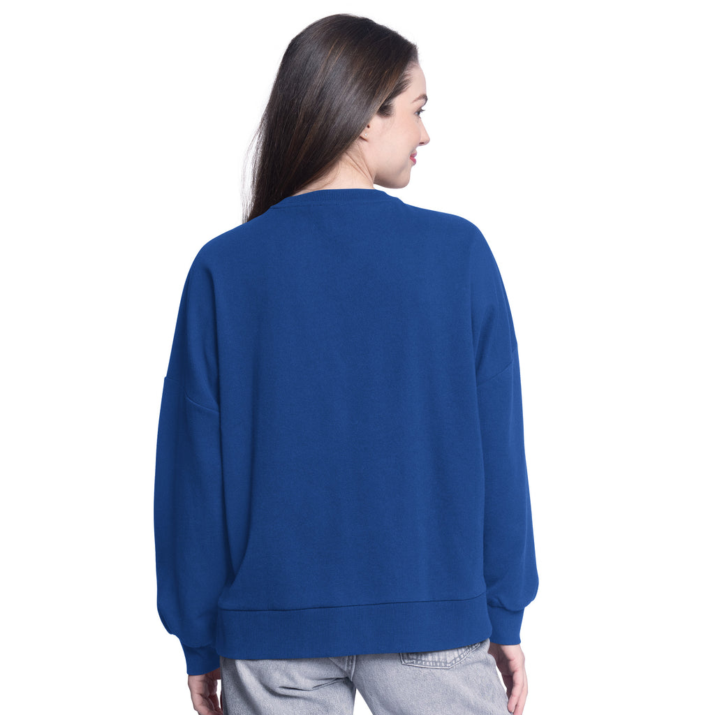 LOS ANGELES DODGERS WOMEN'S ATHLETIC SWEATER - BLUE
