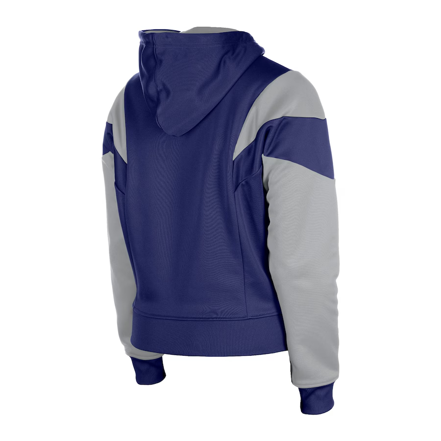 LOS ANGELES DODGERS WOMEN'S COLOR BLOCK FLEECE 1/4 ZIP HOODED SWEATSHIRT