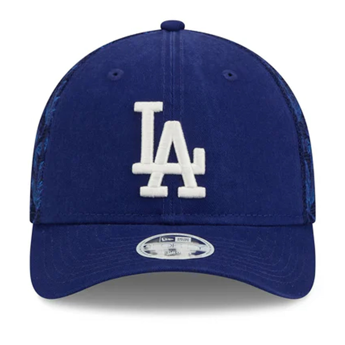 LOS ANGELES DODGERS WOMEN'S FLORAL MESH 9FORTY M-CROWN TRUCKER HAT - BLUE