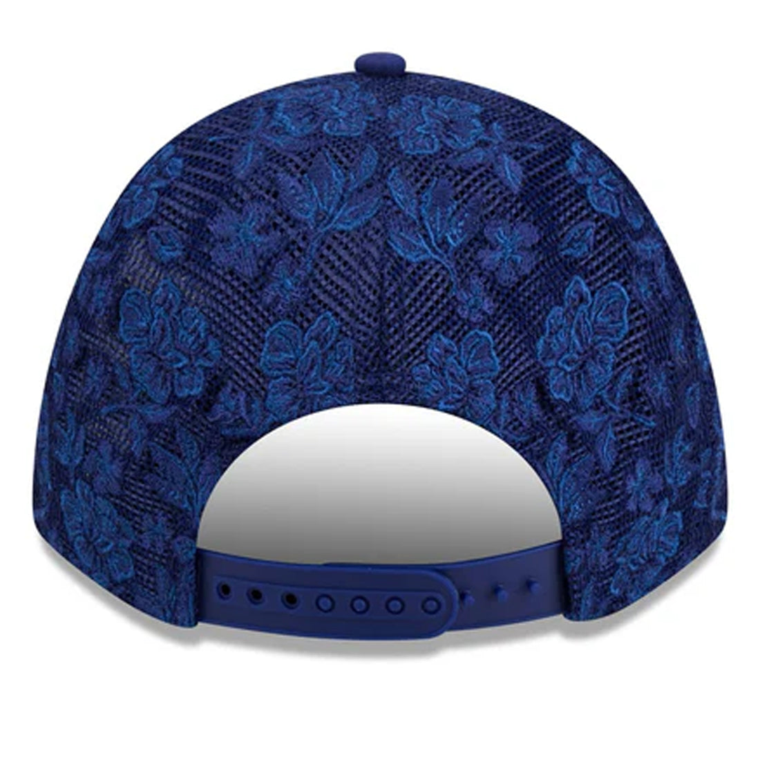 LOS ANGELES DODGERS WOMEN'S FLORAL MESH 9FORTY M-CROWN TRUCKER HAT - BLUE