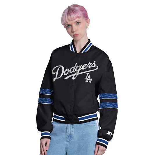 LOS ANGELES DODGERS WOMEN'S G-III 4HER BY CARL BANKS INTERCEPTION JACKET - BLACK