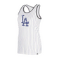 LOS ANGELES DODGERS WOMEN'S GAMEDAY SEQUIN PINSTRIPE TANK TOP - WHITE