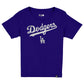 LOS ANGELES DODGERS WOMEN'S NEW ERA EVERGREEN BASIC T-SHIRT - BLUE
