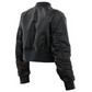 LOS ANGELES DODGERS WOMEN'S NEWERA X ALPHA INDUSTRIES CROPPED FULL-ZIP JACKET - BLACK/GOLD