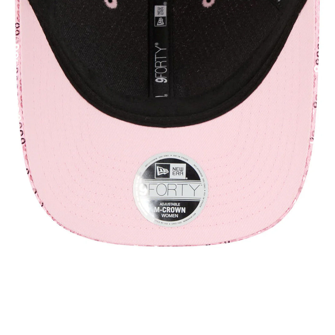 LOS ANGELES DODGERS WOMEN'S SEQUIN 9FORTY M-CROWN SNAPBACK HAT - PINK