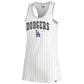 LOS ANGELES DODGERS WOMEN'S SEQUINS PINSTRIPE RACERBACK TANK TOP