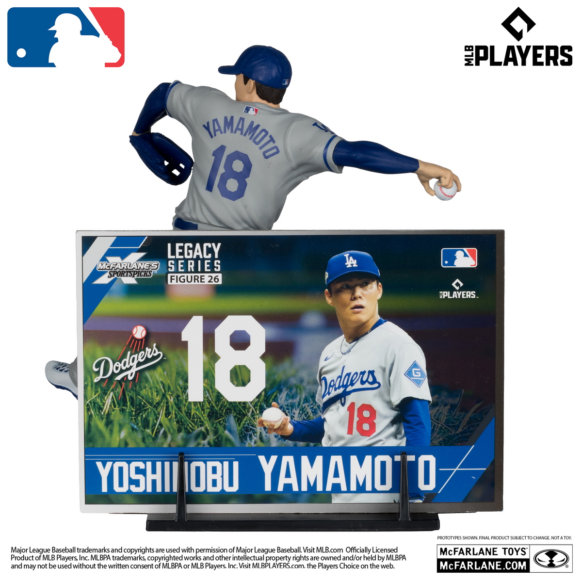 LOS ANGELES DODGERS YOSHINOBU YAMAMOTO MLB LEGACY 7" MCFARLANE SPORTS PICK FIGURE