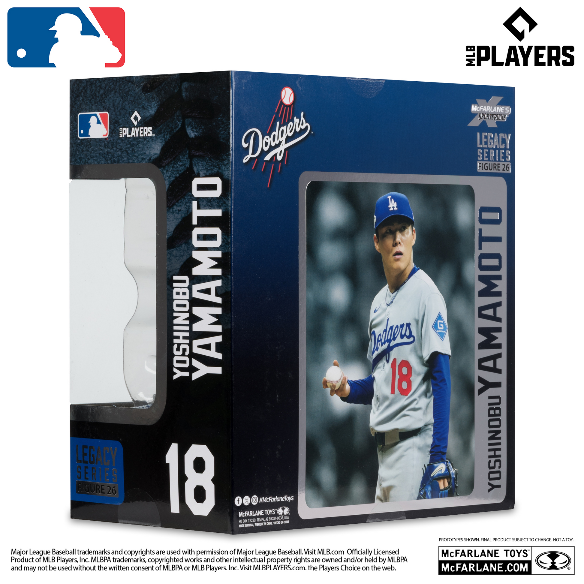 LOS ANGELES DODGERS YOSHINOBU YAMAMOTO MLB LEGACY 7" MCFARLANE SPORTS PICK FIGURE