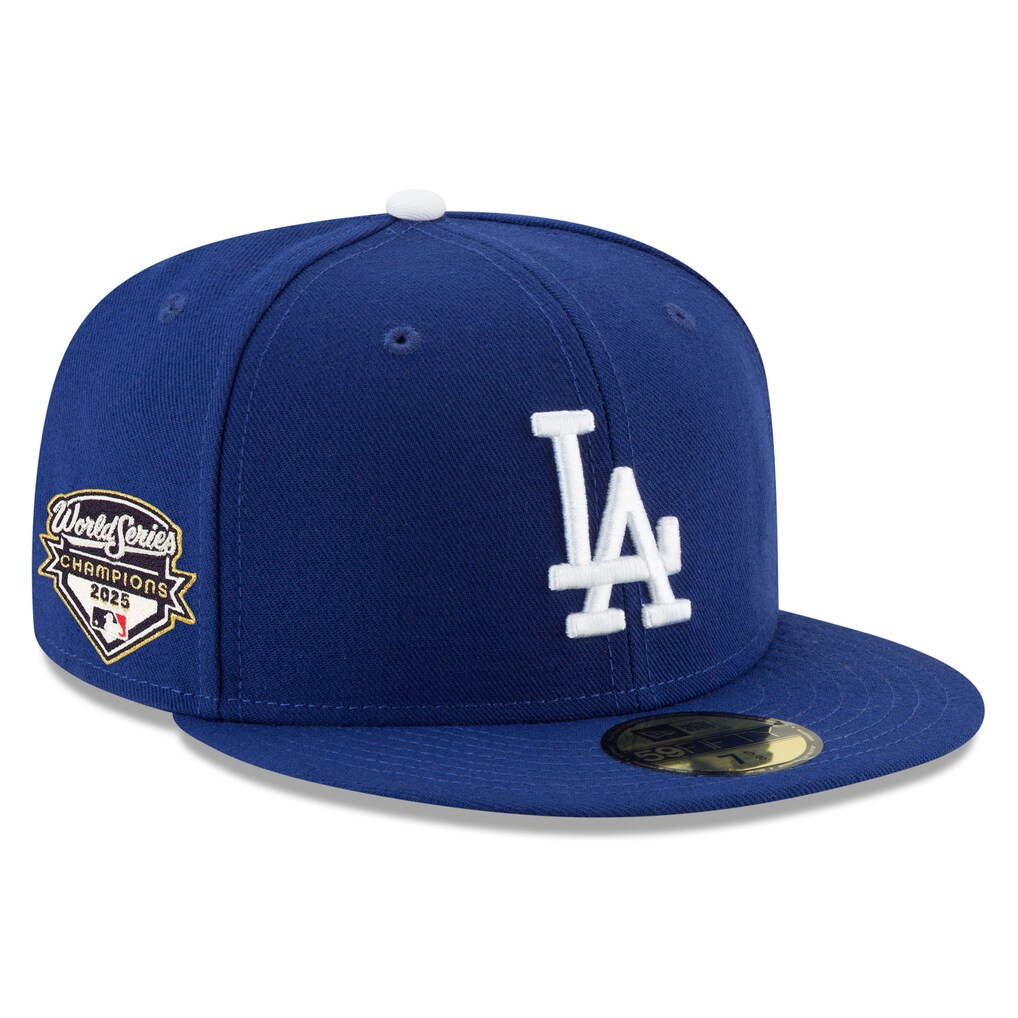 LOS ANGELES DODGERS YOUTH 2025 WORLD SERIES CHAMPIONS SIDE PATCH 59FIFTY FITTED HAT - ROYAL BLUE
