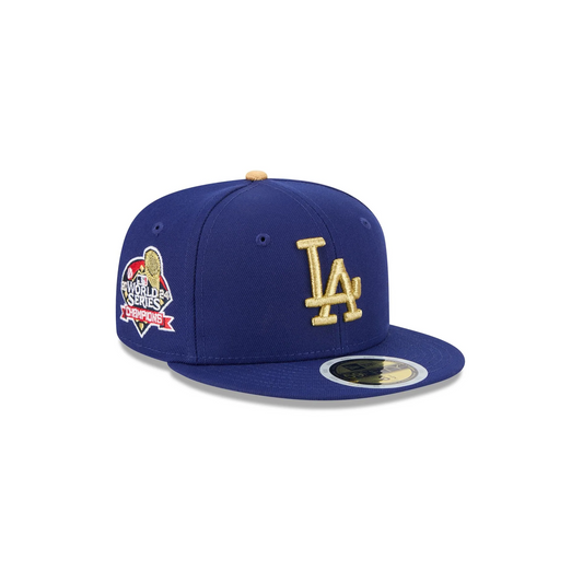 LOS ANGELES DODGERS YOUTH 2025 MLB GOLD COLLECTION 59FIFTY FITTED HAT - BLUE