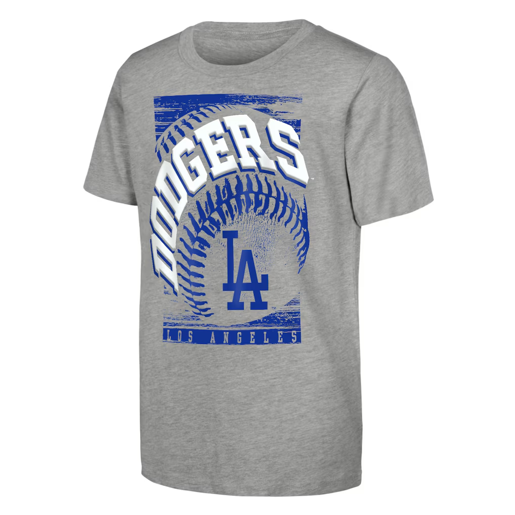 LOS ANGELES DODGERS YOUTH OUTERSTUFF OFF SPEED PITCH T-SHIRT - GRAY