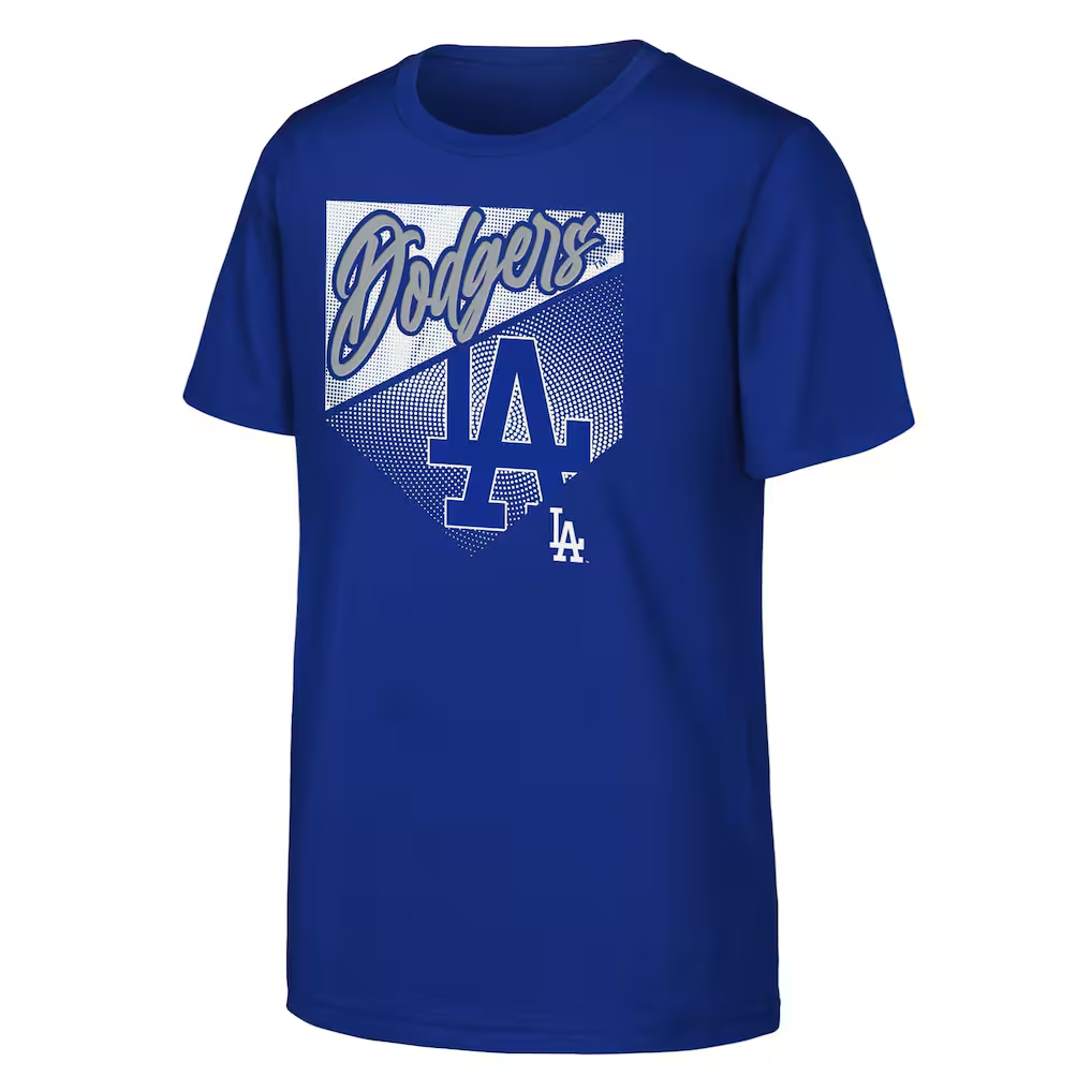 LOS ANGELES DODGERS YOUTH OUTERSTUFF PRIME PLATE T-SHIRT - BLUE