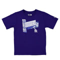 LOS ANGELES DODGERS YOUTH TRIPLE LOGO T-SHIRT - BLUE