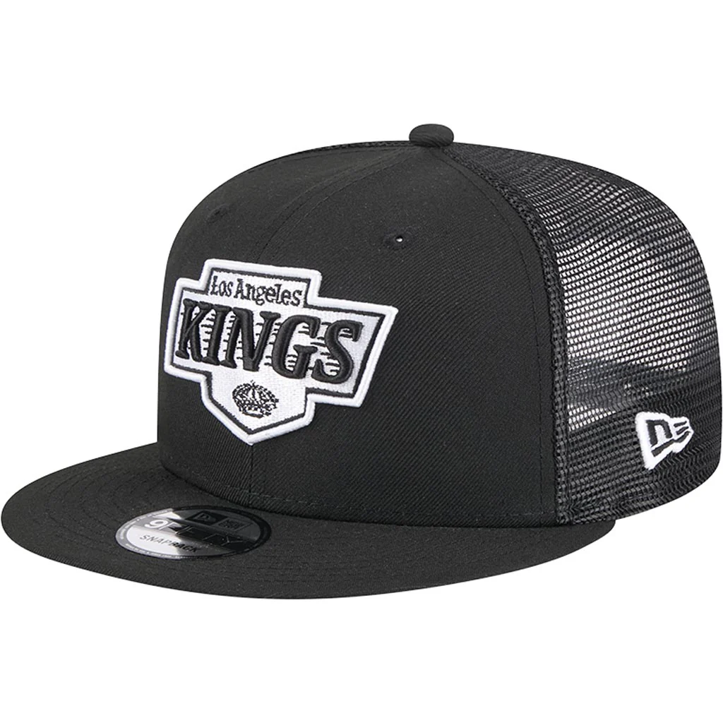 LOS ANGELES KINGS EVERGREEN TRUCKER 9FIFTY SNAPBACK HAT - BLACK/WHITE