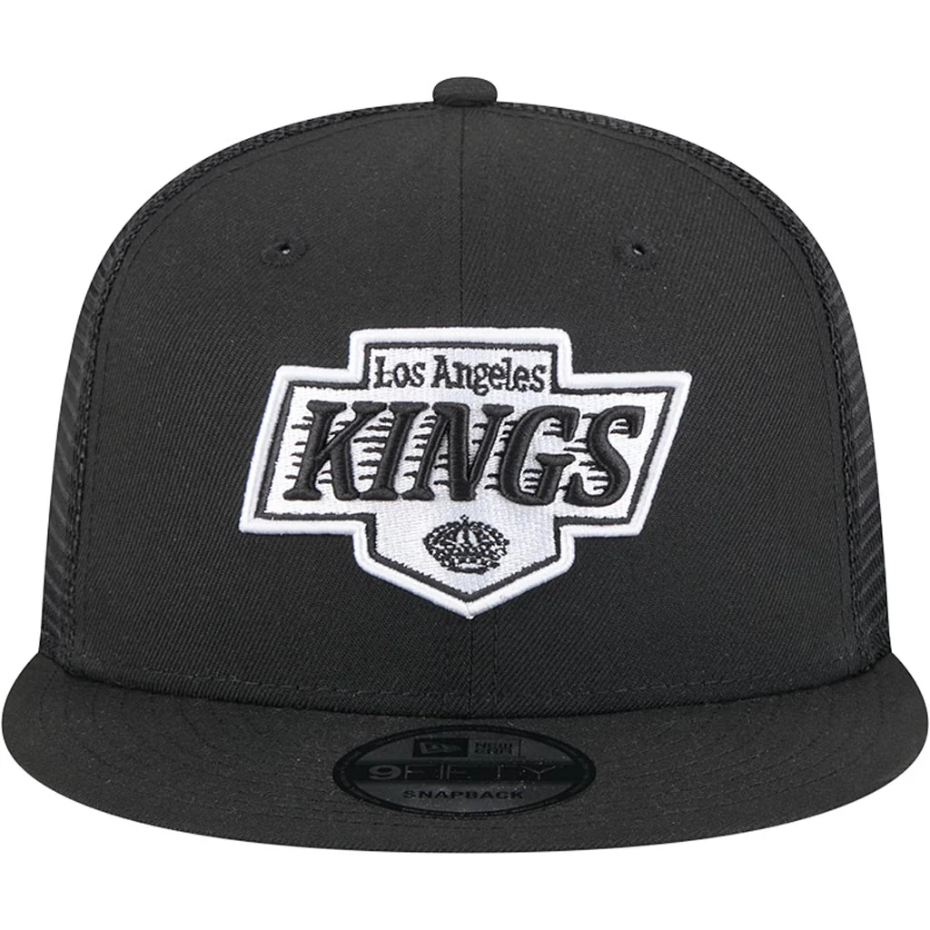LOS ANGELES KINGS EVERGREEN TRUCKER 9FIFTY SNAPBACK HAT - BLACK/WHITE