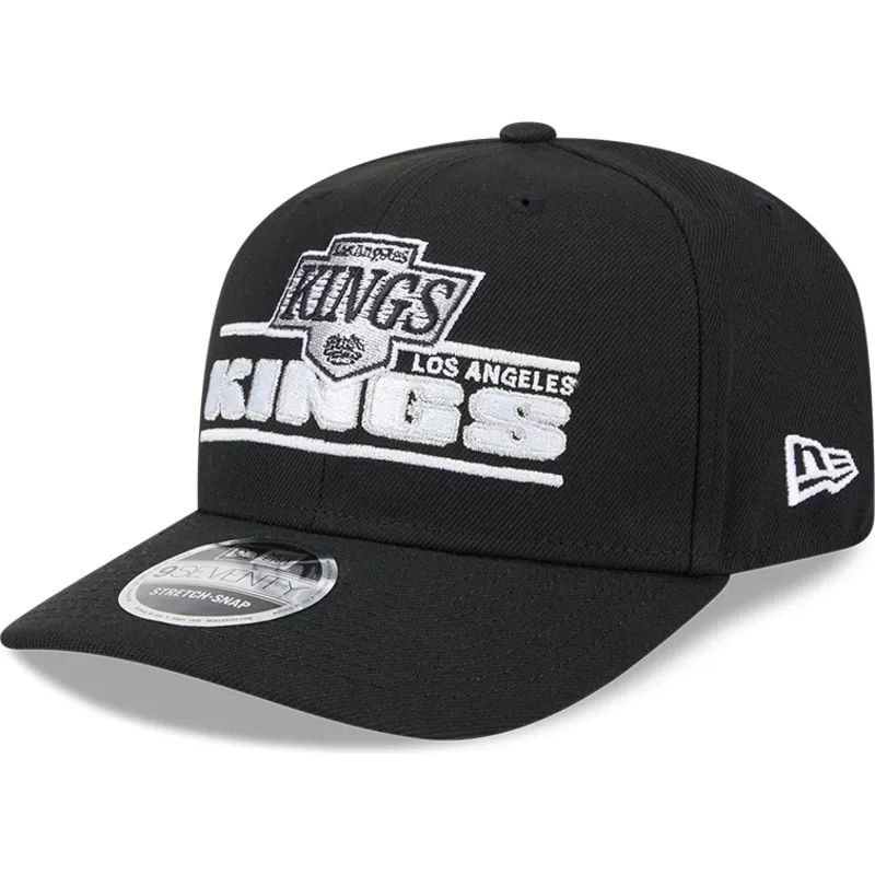 LOS ANGELES KINGS STATED 9SEVENTY STRETCH-SNAP ADJUSTABLE HAT - BLACK