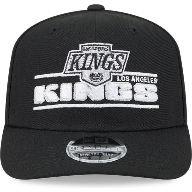 LOS ANGELES KINGS STATED 9SEVENTY STRETCH-SNAP ADJUSTABLE HAT - BLACK