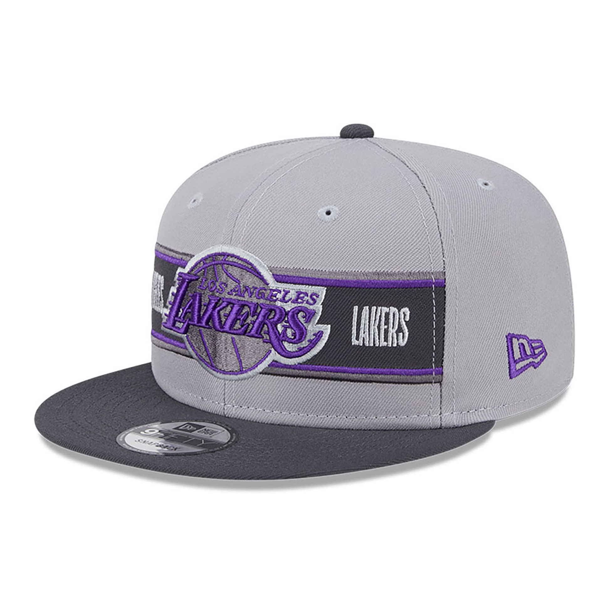 LOS ANGELES LAKERS 2024 NBA DRAFT 9FIFTY SNAPBACK HAT GRAY JR S SPORTS