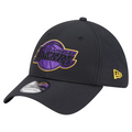 LOS ANGELES LAKERS BLACK NIGHT 39THIRTY FLEX FIT HAT - BLACK
