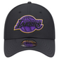 LOS ANGELES LAKERS BLACK NIGHT 39THIRTY FLEX FIT HAT - BLACK