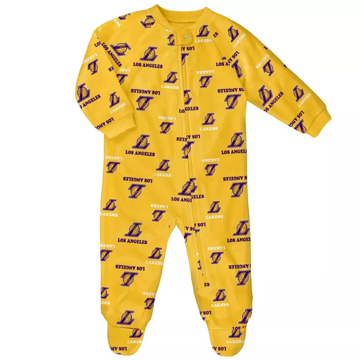 LOS ANGELES LAKERS INFANT ALL OVER PRINT PAJAMAS