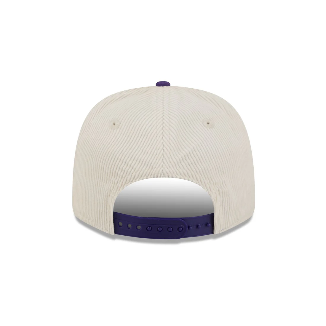 LOS ANGELES LAKERS LOYAL CORDUROY 9SEVENTY STRETCH-SNAP ADJUSTABLE HAT - CHROME WHITE/PURPLE