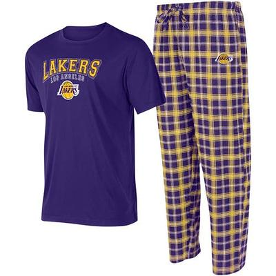 LOS ANGELES LAKERS MEN'S ARTIC T-SHIRT & FLANNEL PANT SET