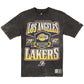 LOS ANGELES LAKERS MEN'S NEW ERA THROWBACK ACID WASH T-SHIRT - BLACK