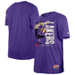 LOS ANGELES LAKERS MEN'S NEW ERA THROWBACK T-SHIRT - PURPLE
