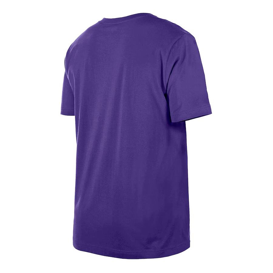 LOS ANGELES LAKERS MEN'S NEW ERA THROWBACK T-SHIRT - PURPLE