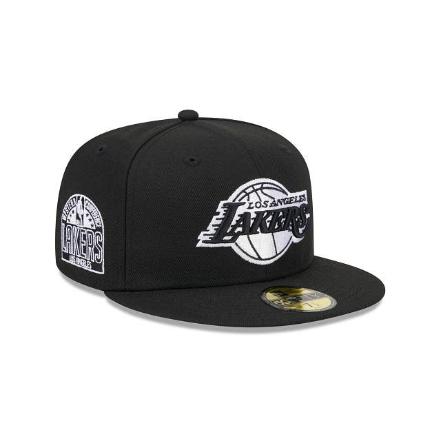 LOS ANGELES LAKERS SIDEPATCH WESTERN CONFERENCE 59FIFTY FITTED HAT - BLACK/ WHITE
