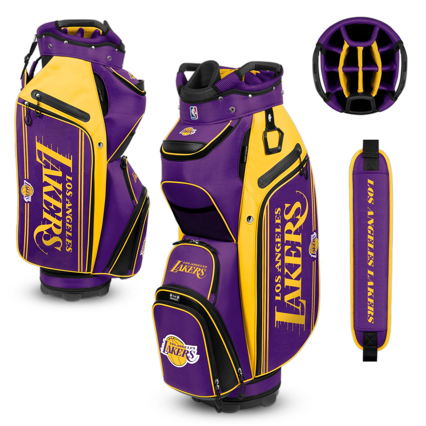 LOS ANGELES LAKERS TEAM EFFORT BUCKET III COOLER CART GOLF BAG