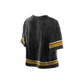 LOS ANGELES LAKERS WOMEN'S NEW ERA LIFE STYLE STONE WASH BOXY CROPPED T-SHIRT - BLACK