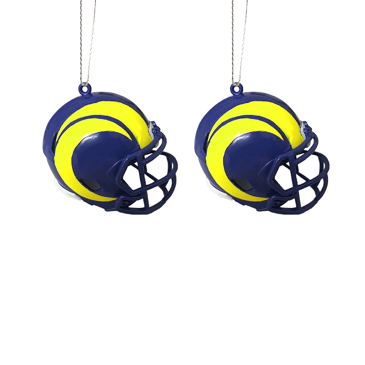 LOS ANGELES RAMS 2 PACK ABS HELMET ORNAMENT SET