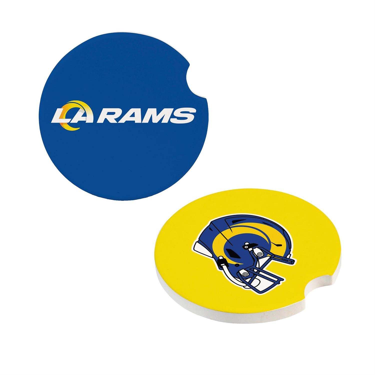LOS ANGELES RAMS 2-PIECE CAR COASTER SET