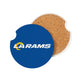 LOS ANGELES RAMS 2-PIECE CAR COASTER SET