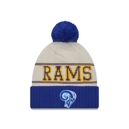 LOS ANGELES RAMS 2023 NFL SIDELINE CUFFED KNIT WITH POM - HISTORIC