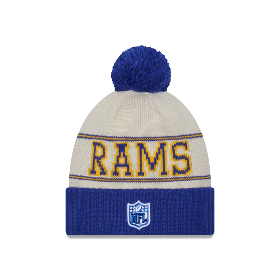 LOS ANGELES RAMS 2023 NFL SIDELINE CUFFED KNIT WITH POM - HISTORIC
