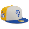 GORRA EQUIPADA 59FIFTY HISTÓRICA DE LA LÍNEA LATERAL DE LOS ANGELES RAMS 2023