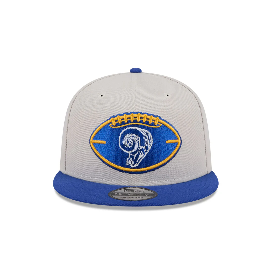 LOS ANGELES RAMS 2024 NFL SIDELINE HISTORIC 9FIFTY SNAPBACK HAT - STONE/BLUE