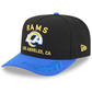 LOS ANGELES RAMS 2025 NFL DRAFT 9FIFTY A-FRAME SNAPBACK HAT - BLACK/BLUE