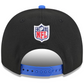 LOS ANGELES RAMS 2025 NFL DRAFT 9FIFTY A-FRAME SNAPBACK HAT - BLACK/BLUE